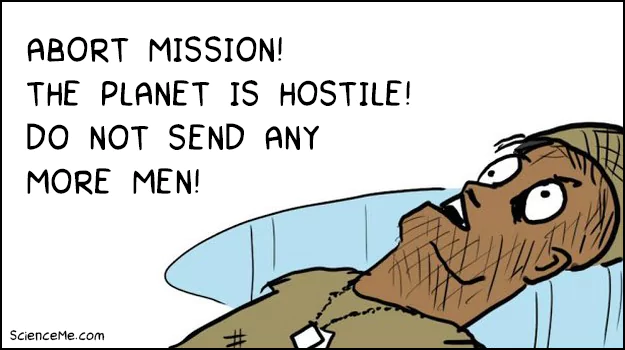 Army cartoon: abort mission