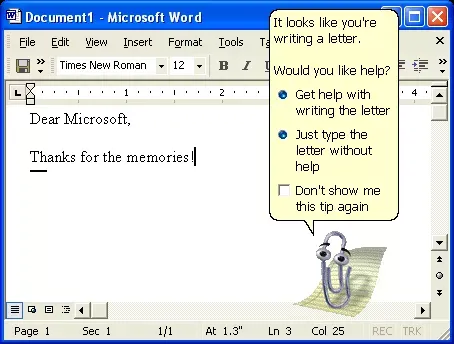 Clippy, the saucy paperclip of MS Word, was the poor man's ChatGPT